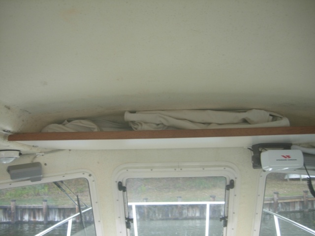 Shelf above windshield