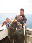 A good day on the water, Jacobs Copper + Limit of 3 California Halibut  ~85 LBS total 