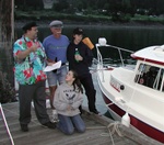 (Pat Anderson) Asst Rev Jim, Dave, Carol, Jessica - Christening Sea Shift