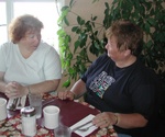 (Pat Anderson) Laurie (Laurna Jo) amd Patty (Daydream) at Love Dog Cafe breakfast