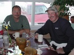 (Pat Anderson) Jon (C-Lou) and Brock (Bambina) at Love Dog Cafe breakfast