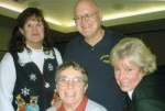 (R/J): Charlie (Captain's Choice) with Linda (our wonderful travel agent), Ruth (R-Matey) and Sue (Sue' C). 