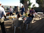 Appetizers on the dock of the Duck Club.  John and Robin outdid themselves 