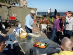 Steve (Dora Jean) find the shrimp almost gone.  That's what he gets for going fishing.