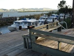 The lineup of boats at the Duck Club - Wheeler Island.