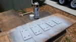 1/4 aluminum backing plates for the cleats and ladder.