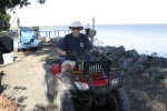 Islander and I (Sealife) toured the island aboard this 4 wheel drive Honda.  That's Sealife driving. 