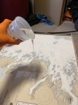 pouring the epoxy