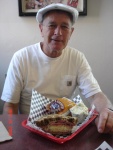 Joe (R-MATEY) orders a
Rueben sandwich for lunch
at the Gere-Deli