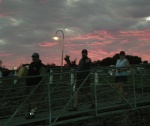 Pat (DAYDREAM), Tom & Susan (SUSAN E) at dusk