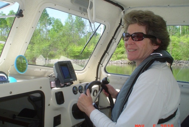 Kay at helm