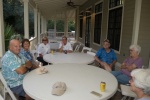 Friday evening before dinner--a lot of sampling brew, and talking--old friends and new!