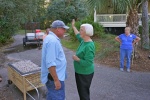 Brenda tells Marc, they almost didn't make it!  But Bill and Brenda have been to every Apalachicola gathering--and they drive from Arkansas! (in a day and a half this time.)