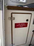 Emergency cabinet placard