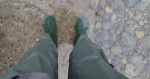 Hip waders were very useful in the cold northern waters of the Yukon.