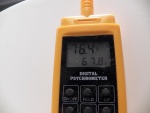 Psychrometer in the boat shows high humidity at first with the garage heat at 68.  It later fell to 64%.  Still, it is going to cost me $75 a month to heat the garage and dry out the boat.  (Update: two weeks later it was down to 54% in the garage.) (Another update: my heating bill was up by more than $100).