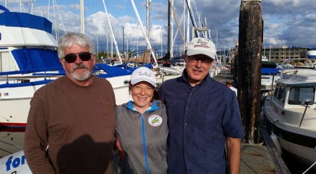 Fred, Margaret, Brock on the dock