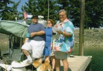 (Ruth/Joe): Christening of the LAURNA JO. Jim, Laurie and Hooter with Pat (Daydream).