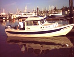 Joe onboard the R-Matey  at Blakely Island July 17, 2004