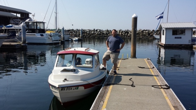 082414 Edmonds - Back at the launch dock after a day of crabbing.