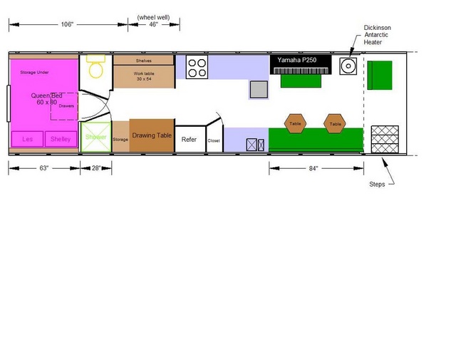 (Les Lampman) Final layout with Dickinson Antarctic diesel heater