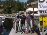 (BOMBERO) APRIL 27, 2005....4 SPRINGS CAUGHT IN 16 ANGLER, PENDER HARBOUR B.C. CANADA