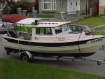 (BOMBERO) SOFT TOP ADDED TO  ROOF EXTENSION.....SOFT TOP STORES UNDER ALUMINIUM ROOF AND IS OUT OF THE WAY FOR BOARDING OR FISHING