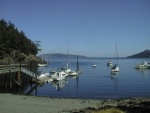 Brave Heart docked at Jones Island in the San Juans