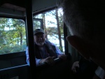 This is the guy who operates the bakery boat...making a special delivery to the bus driver.