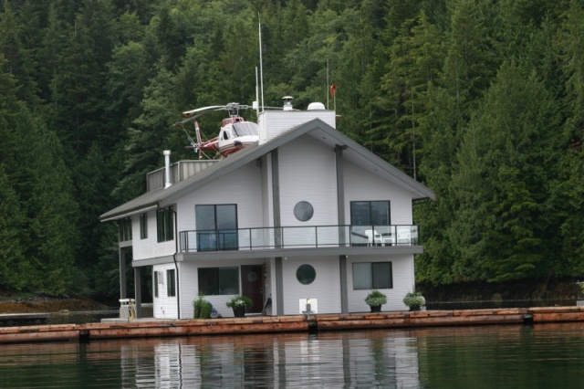 Someone's Summer cabin at Sullivan Bay. Note Helo on roof!