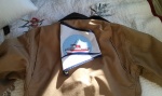 Burgee Patch, showing scale on Mens Large Jacket