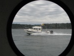 View through the Marinaut port hole.