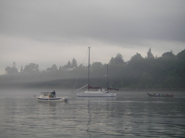 C-Dory support boat for the 2007 Canoe Journey, leaving Port Angeles