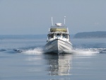 Love this head on view of cruising in Juan de Fuca.