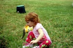 My granddaugher catching her first fish!