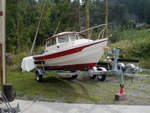 (C-Fisher) E.Q Marine waiting to be rigged Sept 3 2004