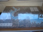 Lake map on table