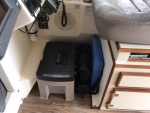 Added a tool box/step for Captain\'s short legs and 4 inch raised seat