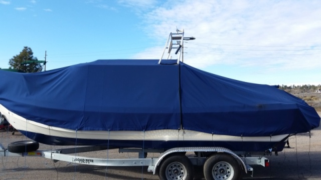 In Flagstaff boat yard with cover