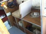 Starboard side cabinetry.