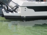 My strbd scupper outlet stays well above waterline even in heavy Cruise mode