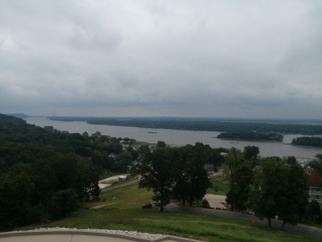 Top of Grafton winery on the Mississippi north of Alton Meet in the Middle