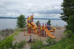 Playground and swmming beach