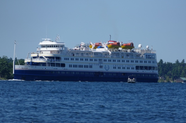 St Lawrence River traffic right outside  our marina