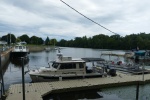 St Johnsville city dock.  Yes, that's the same Sabre lobster yacht that was at Amsterdam.  