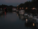 Brockport at night.