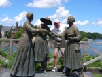 Nick partying with the suffragettes in Seneca Falls.
