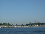 The bridge into Cape May and a large marina 