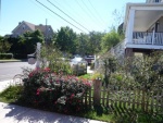 The town of Cape May features a wealth of pretty gardens and exam[ples of Victorian Architecture