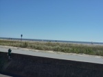 Looking south to Delaware bay and the Atlantic over the Cape May promenade